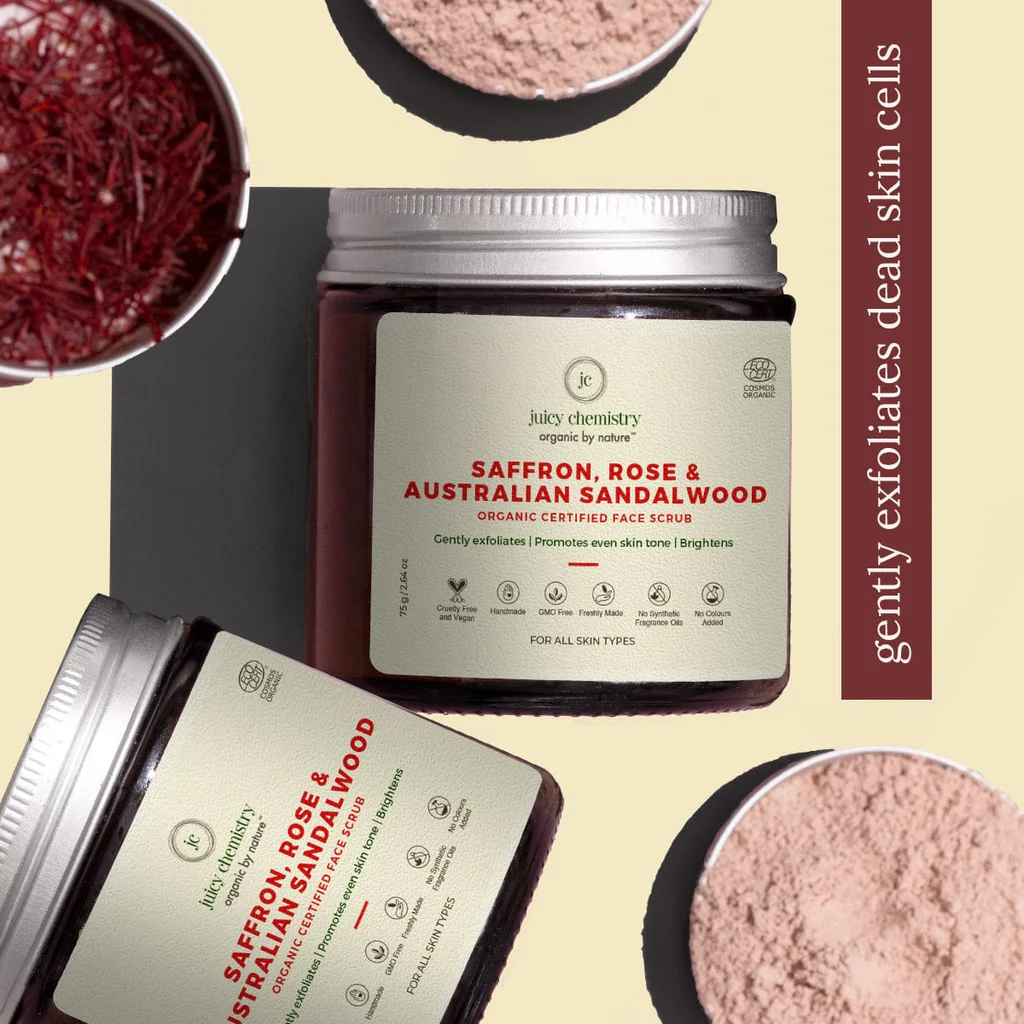Saffron, Rose And Australian Sandalwood Face Scrub